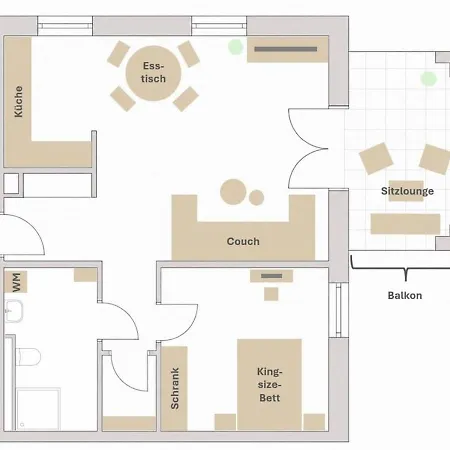 Luxurioeses 2-zimmer-apt Im Scandi-coastal-stil I Toplage I Familienfreundlich I Balkon I Kueche I Netflix I Kostenloser Parkplatz I 65 M2 *